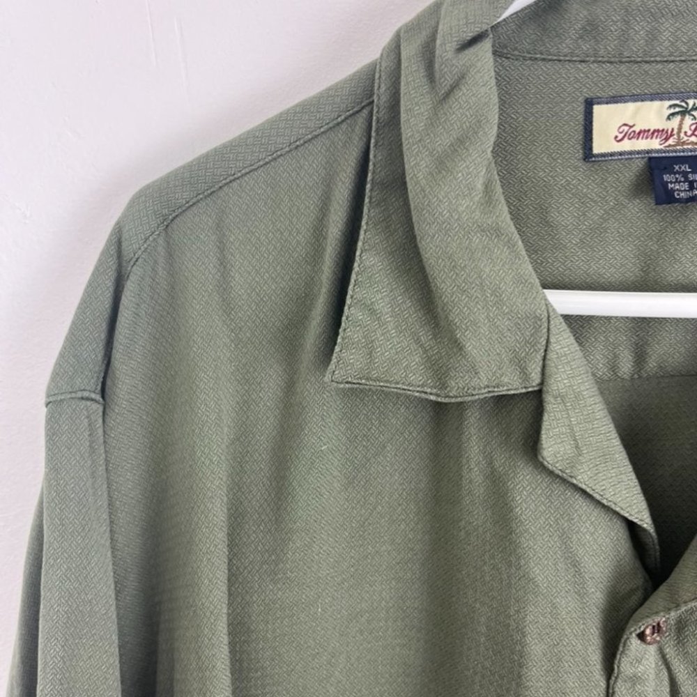 Tommy Bahama Olive Button Down Shirt - Picture 5 of 6